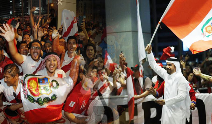 EXCLUSIVO | Así fue el ‘banderazo’ de los peruanos en Qatar previo al repechaje ante Australia [FOTOS]
