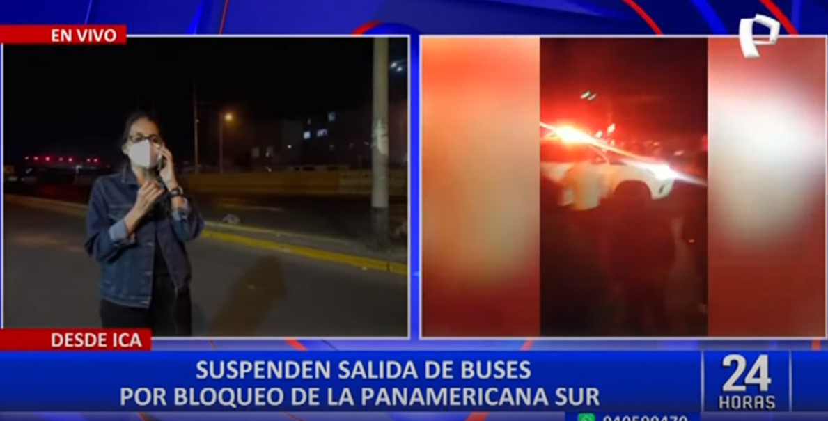 Ica V A De La Panamericana Sur Se Encuentra Bloqueada Panamericana Video