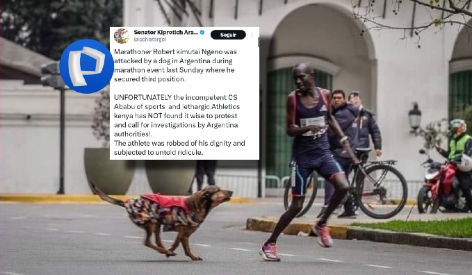 Insólito incidente: atleta keniano es atacado por Perro en maratón de Buenos Aires