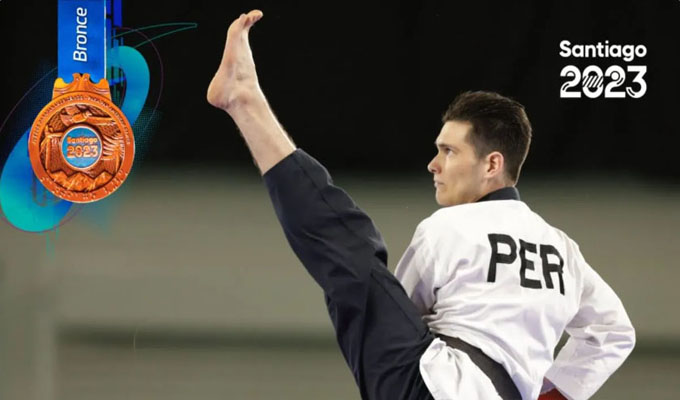 Pan American Games 2023: Taekwondo athlete Hugo del Castillo achieved the first medal for Peru.