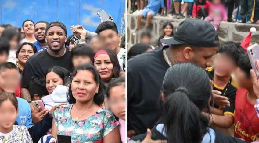 Jefferson Farfán visita asentamiento humano para entregar regalos a niños en Lima Norte