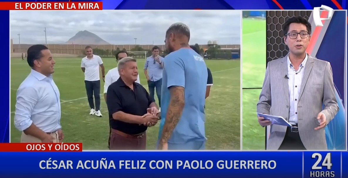 César Acuña celebra la llegada de Paolo Guerrero al club César Vallejo