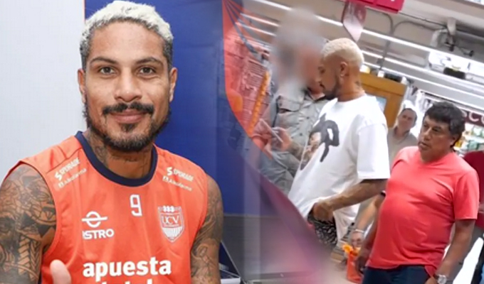 Paolo Guerrero es captado haciendo compras en supermercado en Trujillo