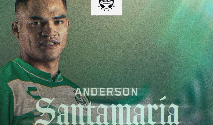 Jugará con Pedro Aquino: Anderson Santamaría es nuevo jugador de Santos Laguna