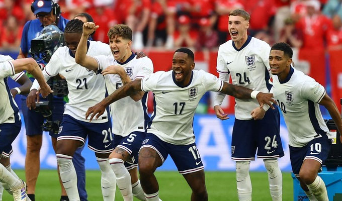 Inglaterra vence por penales a Suiza y está en semis de la Eurocopa 2024