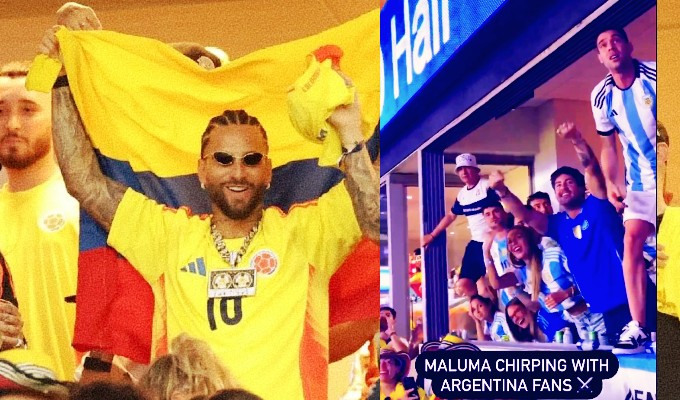 ¡Maluma pierde los papeles! fue captado en un tenso cruce de palabras con hinchas argentinos