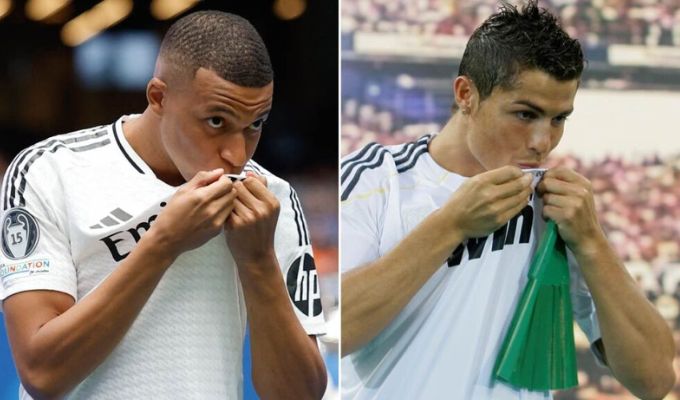 ¿Coincidencia?: Las similitudes entre las presentaciones de Mbappé y Cristiano Ronaldo en Real Madrid