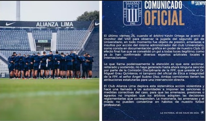 Alianza Lima exige sanción para Jean Ferrari por presionar al árbitro Kevin Ortega