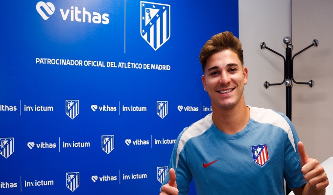 ¡Una araña española! Julián Alvarez fue presentado como nuevo jugador del Atlético de Madrid