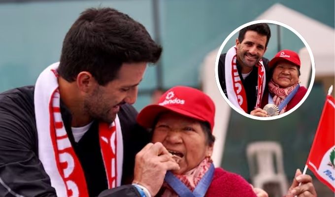 ¡Emotivo! Stefano Peschiera tuvo un tierno gesto con su nana en su llegada al Perú