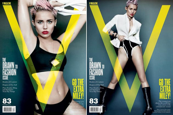 Miley Cyrus se destapó en sesión fotográfica para V Magazine