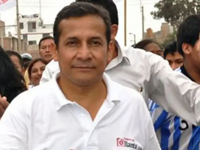 Ollanta Humala tuvo el primer contacto con la presa desde los exteriores de su casa