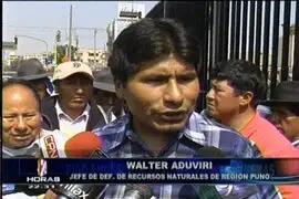 Dirigente aimara Walter Aduviri se reunió con las autoridades de Energía y Minas
