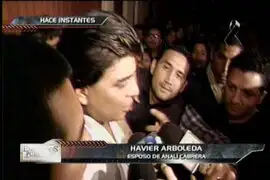 Havier Arboleda esposo de Analí Cabrera se quebró en el velorio de la actriz
