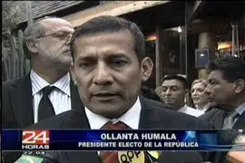 Ollanta Humala afirma que decidirá conformación de su gabinete sin prisas ni presiones
