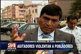 Presidente regional de Puno Mauricio Rodríguez busca solución a los conflictos en Puno
