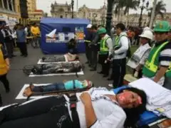 Bomberos, Minsa, y Municipalidad de Lima participará en el simulacro de sismo a realzarse mañana 