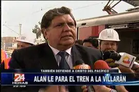 Presidente Alan García contestó las críticas de la alcaldesa de Lima sobre el Tren Eléctrico