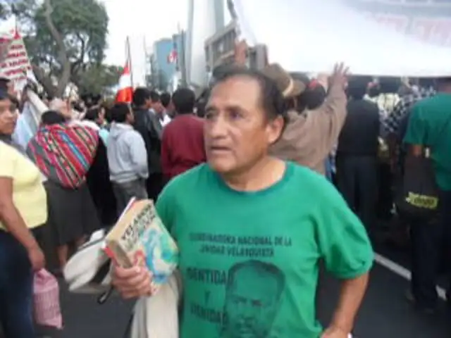Seguidores de Velasco Alvarado apoyaron protesta Aymara