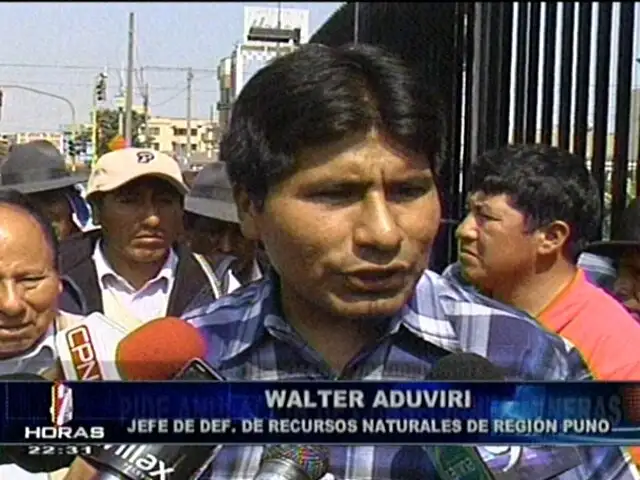 Dirigente aimara Walter Aduviri se reunió con las autoridades de Energía y Minas