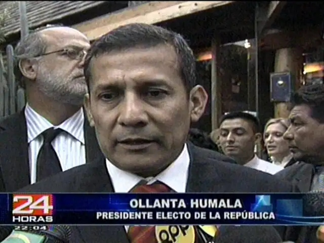 Ollanta Humala afirma que decidirá conformación de su gabinete sin prisas ni presiones