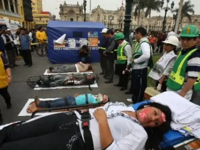 Bomberos, Minsa, y Municipalidad de Lima participará en el simulacro de sismo a realzarse mañana