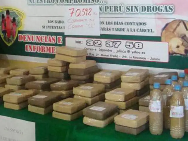 Policía incautó 56 kilos de drogas en el ingreso a Matucana