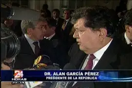 Presidente García respondió a interrogantes por el caso de BTR