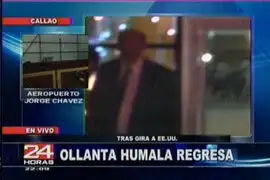 Presidente electo Ollanta Humala regreso a Lima sin declarar a la prensa