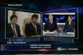 Congresista electo Josué Gutiérrez dijo en Panorama que fue invitado por Alexis Humala a Rusia