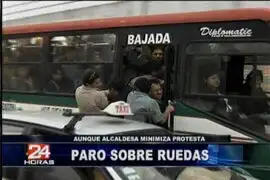 La huelga de transportistas causó molestia en la capital