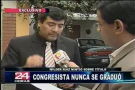 Congresista electo Wilder Ruiz será investigado por el JNE tras denuncia de 24 Horas