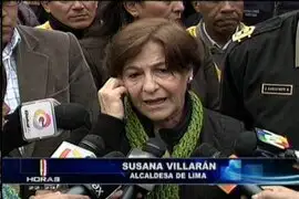 Alcaldesa de Lima Susana Villarán inicia el desalojo de los ambulantes en el Cercado