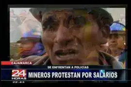 Mineros protestaron en la localidad cajamarquina de Chota