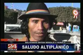 Ciudadanos bolivianos saludaron al presidente Ollanta Humala desde Juliaca