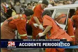 Periodistas de La República sufrieron un accidente de tránsito
