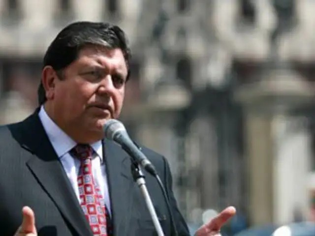 Presidente Alan García ratifica decisión de no asistir al cambio de mando
