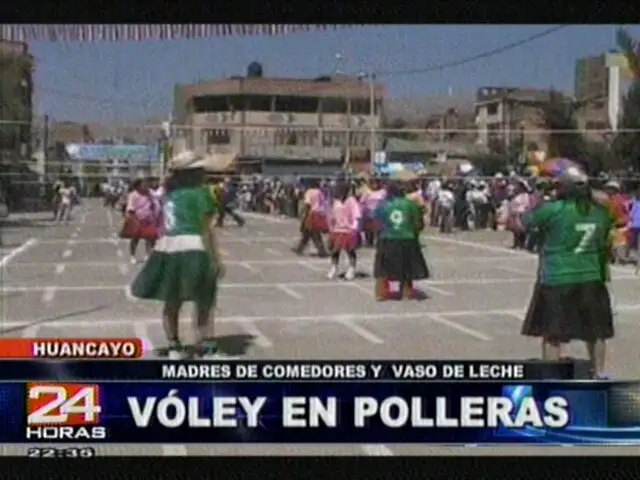 Singular torneo de voleibol con polleras en la región Junín