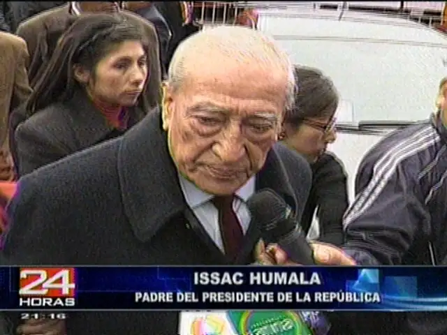 El padre del presidente Ollanta Humala dijo estar contento por el inicio del nuevo Gobierno
