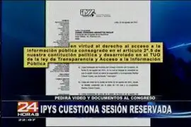 IPYS solicita grabación de la sesión del Congreso en que se definió sanción a Martha Chávez  