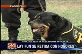 El recordado integrante de la Policía Canina “La Fun” pasó al retiro