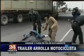 Un motociclista fue atropellado en la Vía de Evitamiento