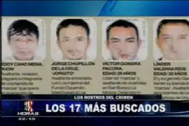 Se público la lista de los criminales más buscado del Perú