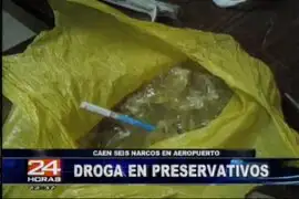 En el aeropuerto Jorge Chávez se incautan drogas escondidas en preservativos