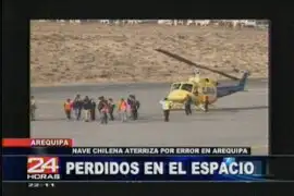 Helicóptero con dos ciudadanos chilenos aterrizó de emergencia en Arequipa
