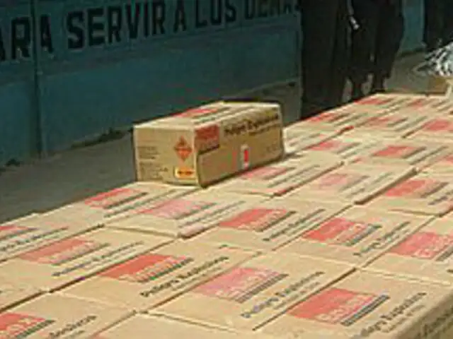 Policía de incautó más de 32 mil cartuchos de dinamita en Huamanga