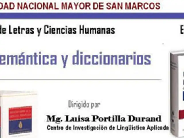 Curso de Semántica y Diccionarios en la Universidad Nacional Mayor de San Marcos