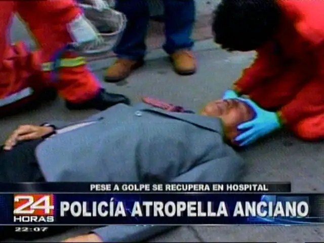 Un anciano fue atropellado por la moto de un policía en Barranco