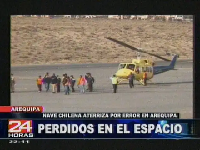 Helicóptero con dos ciudadanos chilenos aterrizó de emergencia en Arequipa