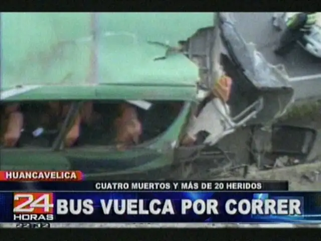 Accidente de bus interprovincial en Huancavelica dejó más de 20 heridos